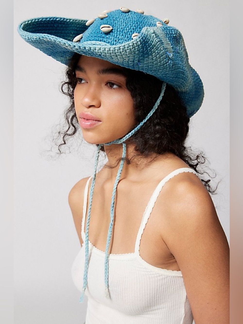New Urban Outfitters Callie Crochet Cowboy Hat One Size